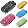 VW Jetta Beetle - 3 boutons - lame découpée - boîtier de clé de voiture distant - coque